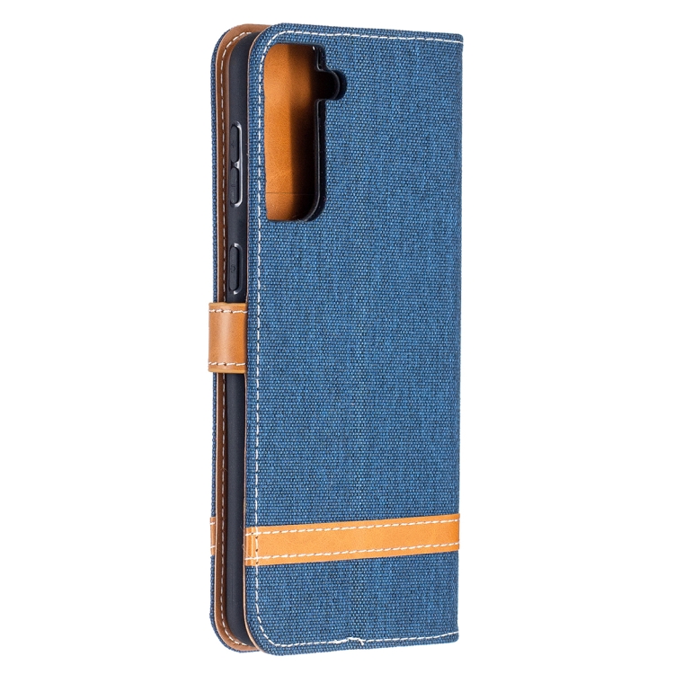 For Samsung Galaxy S21+ 5G Color Matching Denim Texture Horizontal Flip Leather Case with Holder & Card Slots & Wallet & Lanyard(Dark Blue) For Samsung Galaxy S21+ 5G Color Matching Denim Texture Horizontal Flip Leather Case with Holder & Card Slots & Wallet & Lanyard(Dark Blue)