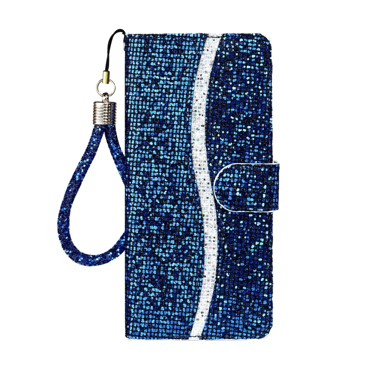 For Samsung Galaxy S21+ 5G Glitter Powder Horizontal Flip Leather Case with Card Slots & Holder & Lanyard(Blue) For Samsung Galaxy S21+ 5G Glitter Powder Horizontal Flip Leather Case with Card Slots & Holder & Lanyard(Blue)