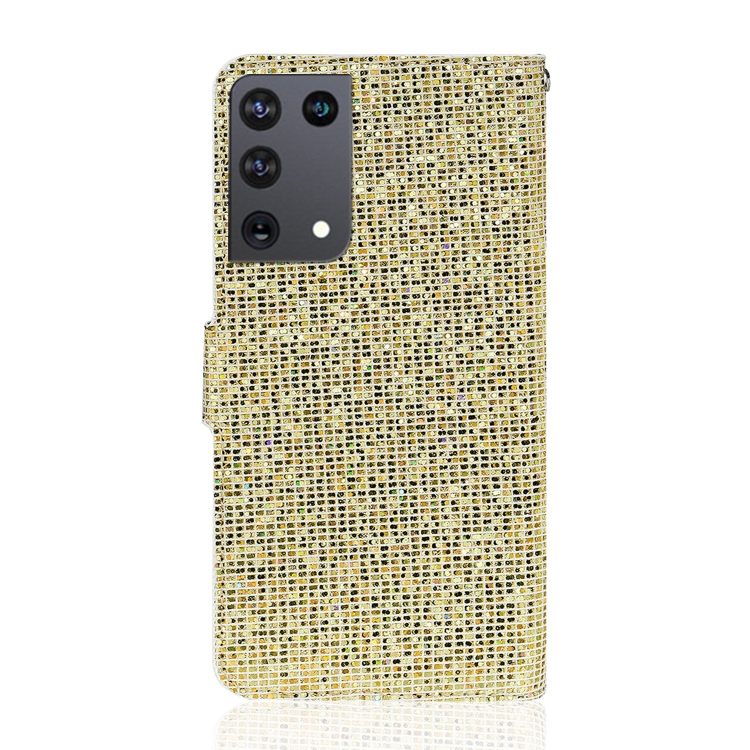 For Samsung Galaxy S21 Ultra 5G Glitter Powder Horizontal Flip Leather Case with Card Slots & Holder & Lanyard(Gold) For Samsung Galaxy S21 Ultra 5G Glitter Powder Horizontal Flip Leather Case with Card Slots & Holder & Lanyard(Gold)