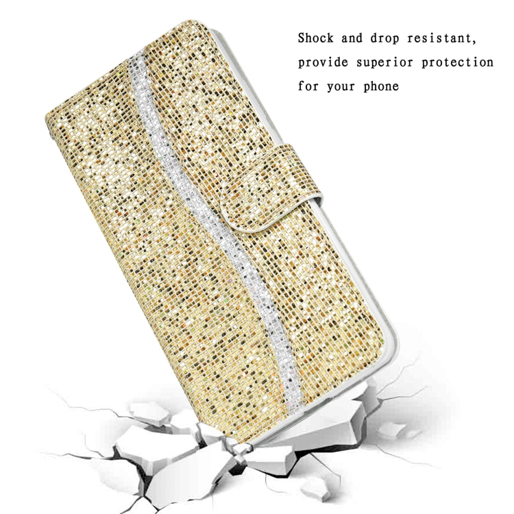 For Samsung Galaxy S21 Ultra 5G Glitter Powder Horizontal Flip Leather Case with Card Slots & Holder & Lanyard(Gold) For Samsung Galaxy S21 Ultra 5G Glitter Powder Horizontal Flip Leather Case with Card Slots & Holder & Lanyard(Gold)