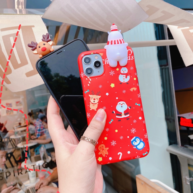 For iPhone 11 Christmas Series Painted Pattern TPU Case (Santa Claus + Lying Snowman) For iPhone 11 Christmas Series Painted Pattern TPU Case (Santa Claus + Lying Snowman)
