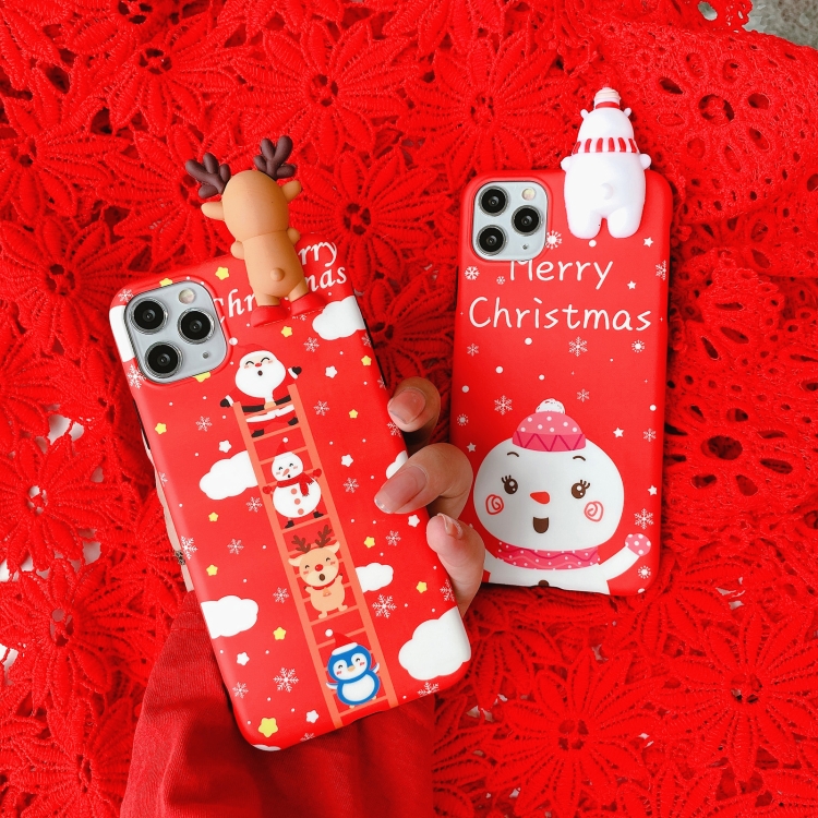 For iPhone 11 Christmas Series Painted Pattern TPU Case (Santa Claus + Lying Snowman) For iPhone 11 Christmas Series Painted Pattern TPU Case (Santa Claus + Lying Snowman)