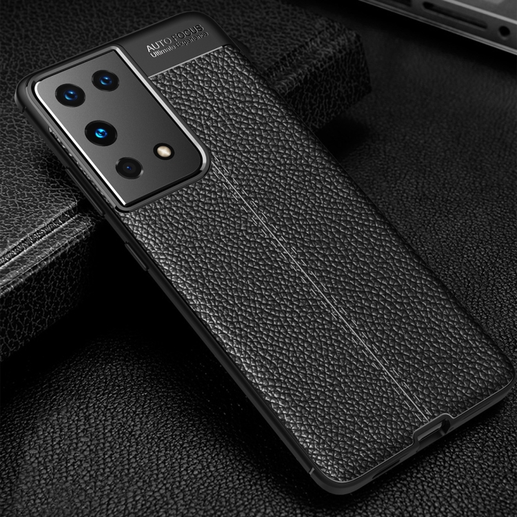 For Samsung Galaxy S21 Ultra 5G Litchi Texture TPU Shockproof Case(Black) For Samsung Galaxy S21 Ultra 5G Litchi Texture TPU Shockproof Case(Black)