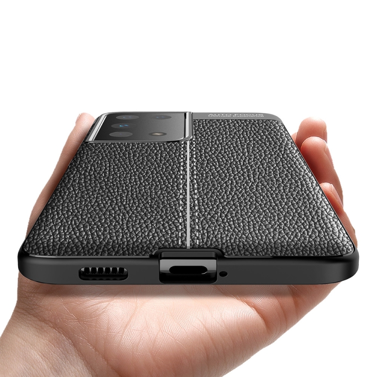 For Samsung Galaxy S21 Ultra 5G Litchi Texture TPU Shockproof Case(Black) For Samsung Galaxy S21 Ultra 5G Litchi Texture TPU Shockproof Case(Black)