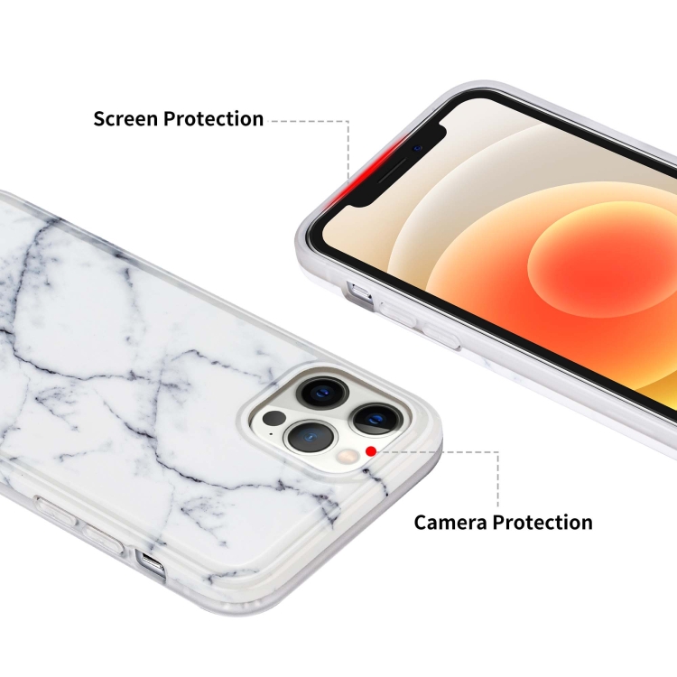 For iPhone 12 mini TPU Glossy Marble Pattern IMD Protective Case (Dark Grey)