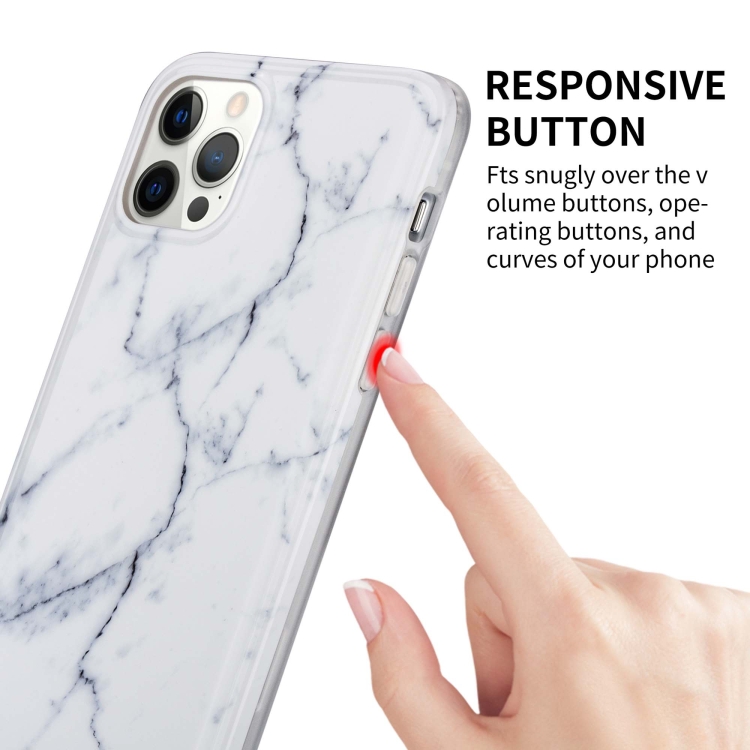 For iPhone 12 mini TPU Glossy Marble Pattern IMD Protective Case (Dark Grey)