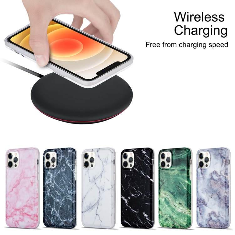 For iPhone 12 mini TPU Glossy Marble Pattern IMD Protective Case (Dark Grey)