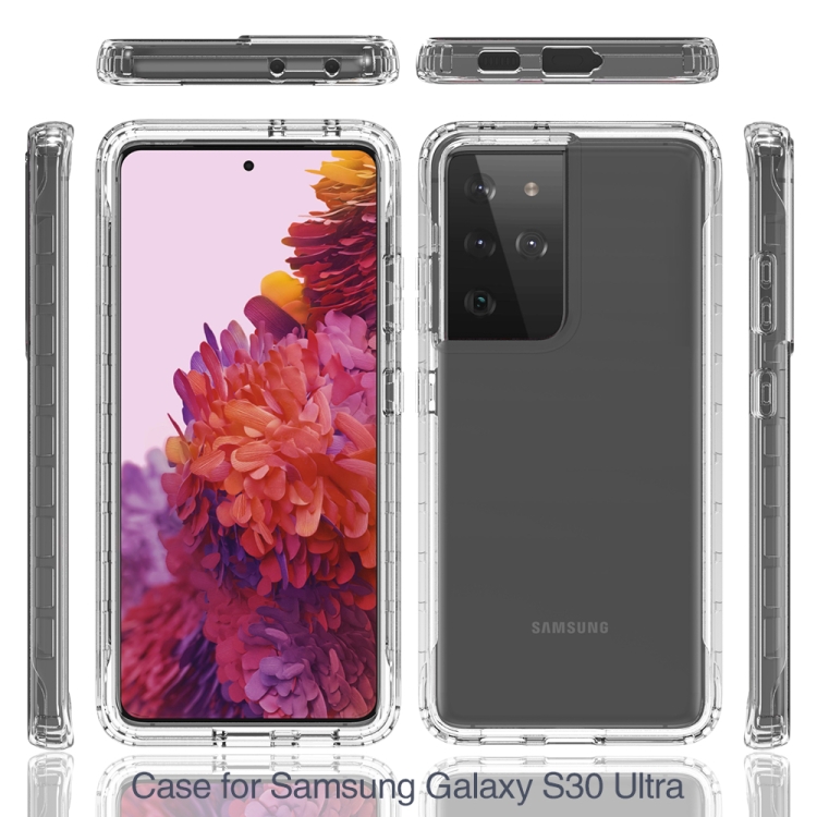 For Samsung Galaxy S21 Ultra 5G Shockproof High Transparency Two-color Gradual Change PC+TPU Candy Colors Protective Case(Blue) For Samsung Galaxy S21 Ultra 5G Shockproof High Transparency Two-color Gradual Change PC+TPU Candy Colors Protective Case(Blue)