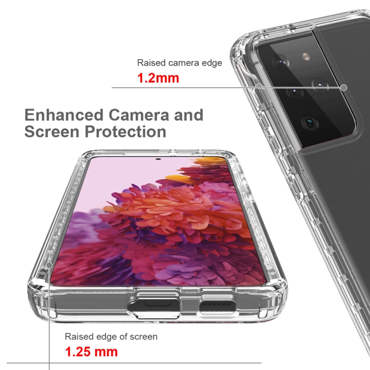 For Samsung Galaxy S21 Ultra 5G Shockproof High Transparency Two-color Gradual Change PC+TPU Candy Colors Protective Case(Blue) For Samsung Galaxy S21 Ultra 5G Shockproof High Transparency Two-color Gradual Change PC+TPU Candy Colors Protective Case(Blue)