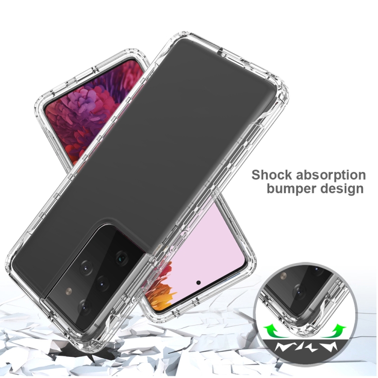 For Samsung Galaxy S21 Ultra 5G Shockproof High Transparency Two-color Gradual Change PC+TPU Candy Colors Protective Case(Blue) For Samsung Galaxy S21 Ultra 5G Shockproof High Transparency Two-color Gradual Change PC+TPU Candy Colors Protective Case(Blue)