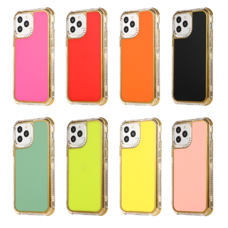 For iPhone 11 3 in 1 Dreamland Electroplating Solid Color TPU + Transparent Border Protective Case (Pink) For iPhone 11 3 in 1 Dreamland Electroplating Solid Color TPU + Transparent Border Protective Case (Pink)