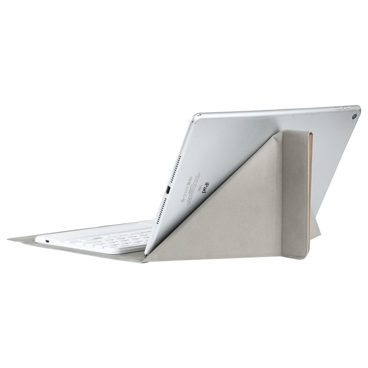 Universal Detachable Bluetooth Keyboard + Leather Tablet Case with Touchpad for iPad 9-10 inch, Specification:White Keyboard(Gold) Universal Detachable Bluetooth Keyboard + Leather Tablet Case with Touchpad for iPad 9-10 inch, Specification:White Keyboard(Gold)