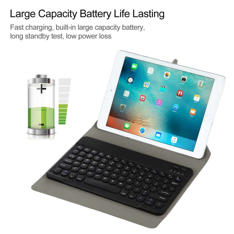 Universal Round Keys Detachable Bluetooth Keyboard + Leather Tablet Case without Touchpad for iPad 9-10 inch, Specification:Black Keyboard(Black) Universal Round Keys Detachable Bluetooth Keyboard + Leather Tablet Case without Touchpad for iPad 9-10 inch, Specification:Black Keyboard(Black)