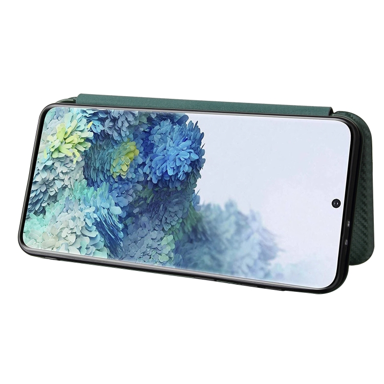 For Samsung Galaxy S21+ 5G Carbon Fiber Texture Horizontal Flip TPU + PC + PU Leather Case with Card Slot(Green) For Samsung Galaxy S21+ 5G Carbon Fiber Texture Horizontal Flip TPU + PC + PU Leather Case with Card Slot(Green)