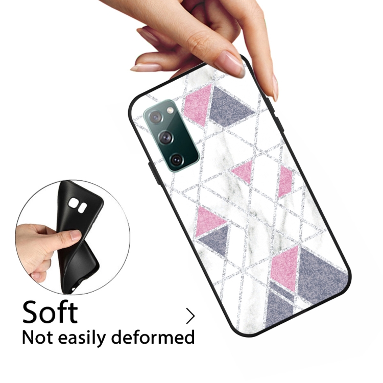 For Samsung Galaxy S20 FE Frosted Fashion Marble Shockproof TPU Protective Case(White Pink Triangle) For Samsung Galaxy S20 FE Frosted Fashion Marble Shockproof TPU Protective Case(White Pink Triangle)