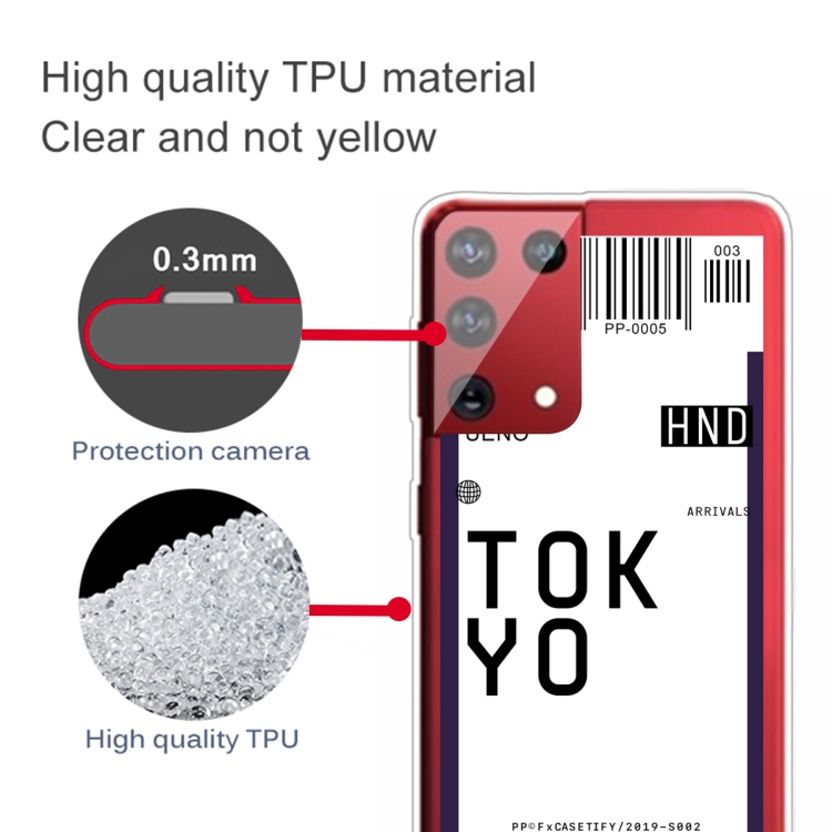 For Samsung Galaxy S21+ 5G Boarding Pass Series TPU Phone Protective Case(Tokyo) For Samsung Galaxy S21+ 5G Boarding Pass Series TPU Phone Protective Case(Tokyo)