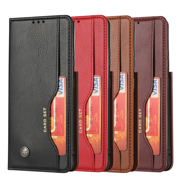 For Samsung Galaxy S21 Ultra 5G Knead Skin Texture Horizontal Flip Leather Case with Photo Frame & Holder & Card Slots & Wallet(Brown)