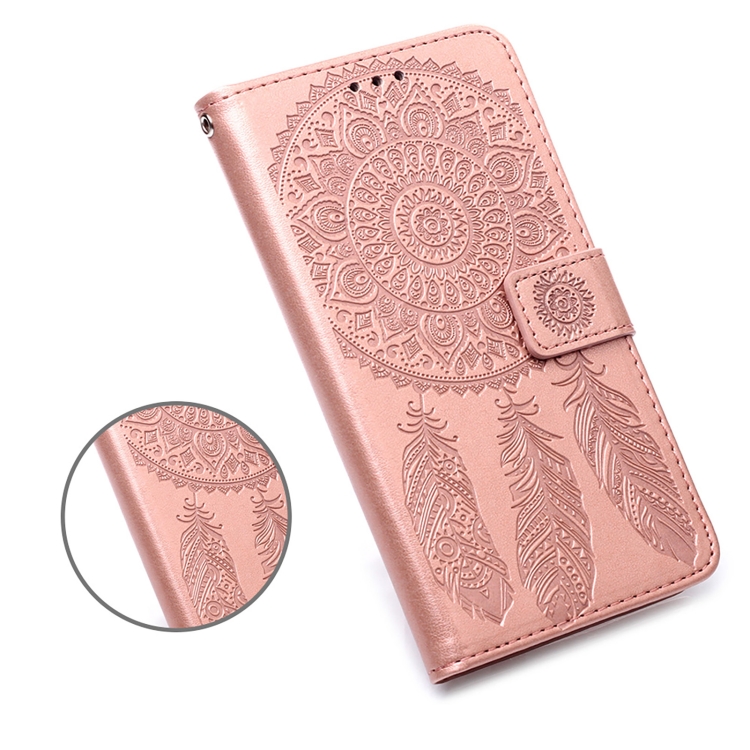 For Samsung Galaxy S21 Ultra 5G Dream Catcher Printing Horizontal Flip Leather Case with Holder & Card Slots & Wallet & Lanyard(Rose Gold) For Samsung Galaxy S21 Ultra 5G Dream Catcher Printing Horizontal Flip Leather Case with Holder & Card Slots & Wallet & Lanyard(Rose Gold)