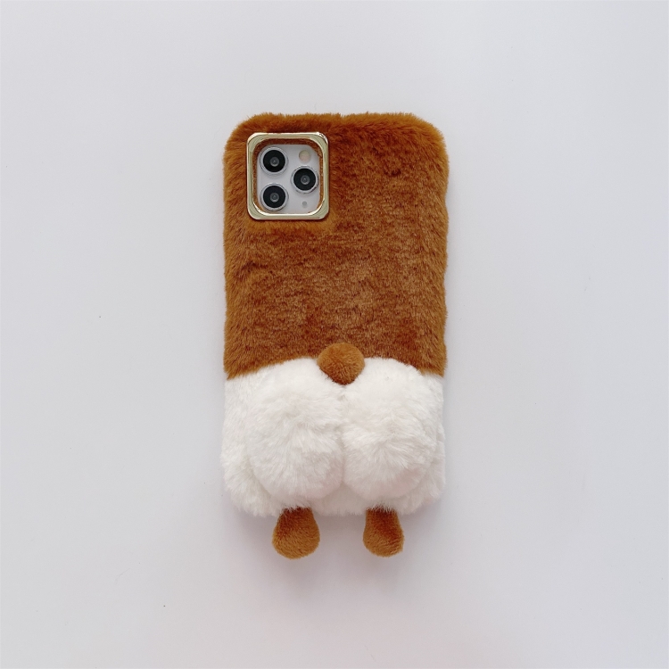 For iPhone 11 Pro Max Corgi Butt Plush TPU Protective Case (Brown) For iPhone 11 Pro Max Corgi Butt Plush TPU Protective Case (Brown)