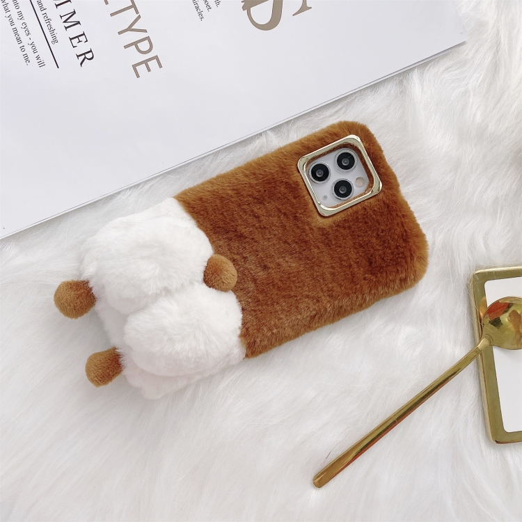 For iPhone 11 Pro Max Corgi Butt Plush TPU Protective Case (Brown) For iPhone 11 Pro Max Corgi Butt Plush TPU Protective Case (Brown)