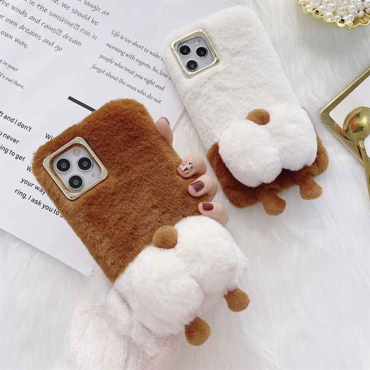 For iPhone 11 Pro Max Corgi Butt Plush TPU Protective Case (Brown) For iPhone 11 Pro Max Corgi Butt Plush TPU Protective Case (Brown)