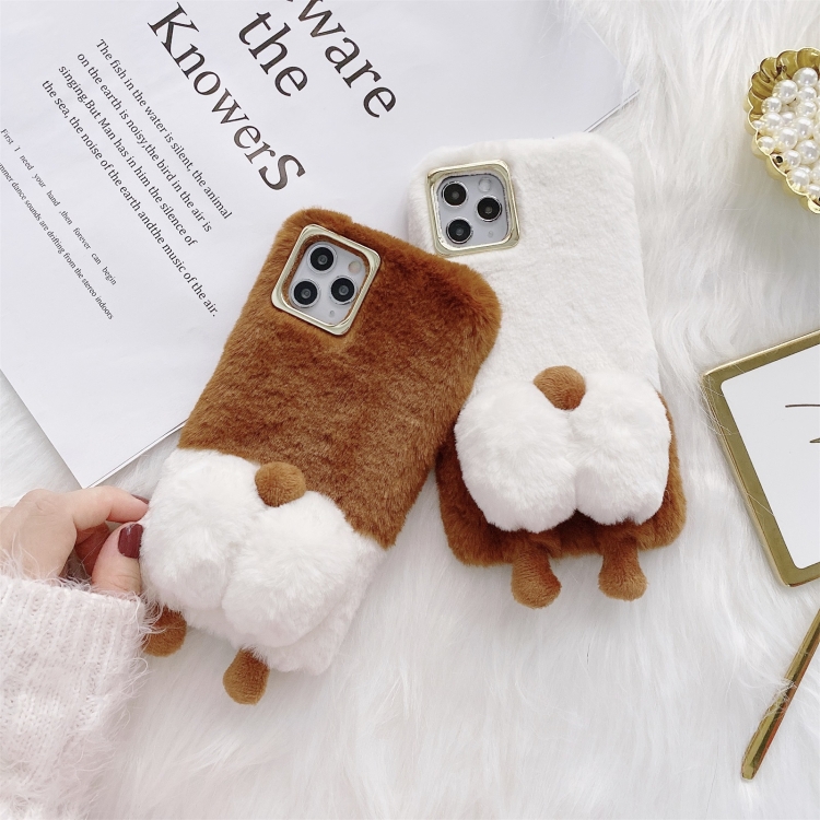 For iPhone 11 Pro Max Corgi Butt Plush TPU Protective Case (Brown) For iPhone 11 Pro Max Corgi Butt Plush TPU Protective Case (Brown)