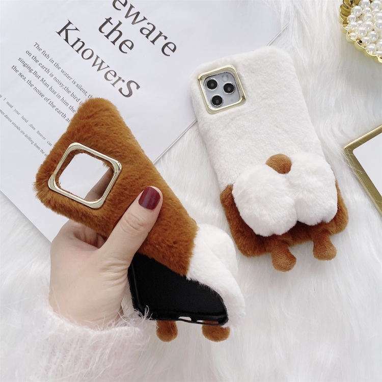For iPhone 11 Pro Max Corgi Butt Plush TPU Protective Case (Brown) For iPhone 11 Pro Max Corgi Butt Plush TPU Protective Case (Brown)