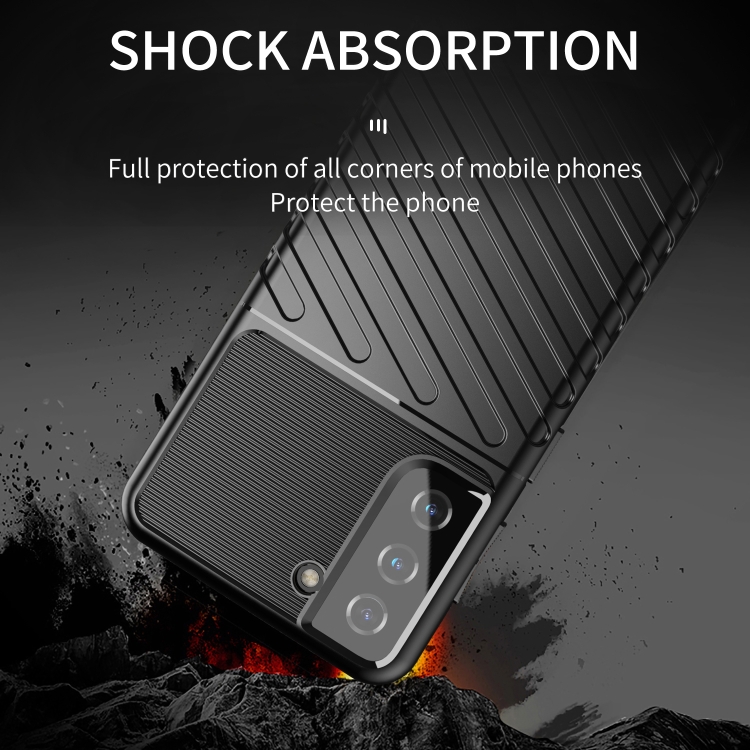 For Samsung Galaxy S21 5G Thunderbolt Shockproof TPU Protective Soft Case(Green) For Samsung Galaxy S21 5G Thunderbolt Shockproof TPU Protective Soft Case(Green)