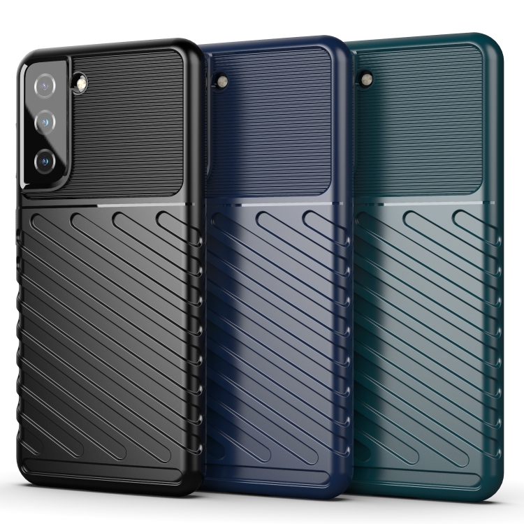 For Samsung Galaxy S21 5G Thunderbolt Shockproof TPU Protective Soft Case(Green) For Samsung Galaxy S21 5G Thunderbolt Shockproof TPU Protective Soft Case(Green)