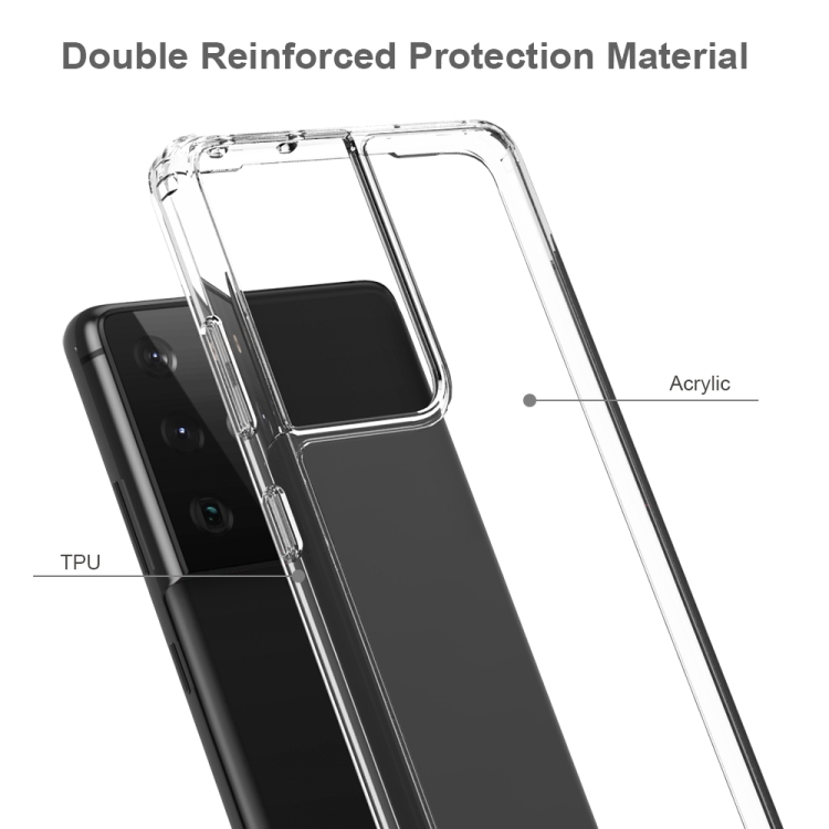 For Samsung Galaxy S21 Ultra 5G Shockproof Scratchproof TPU + Acrylic Protective Case(Grey) For Samsung Galaxy S21 Ultra 5G Shockproof Scratchproof TPU + Acrylic Protective Case(Grey)