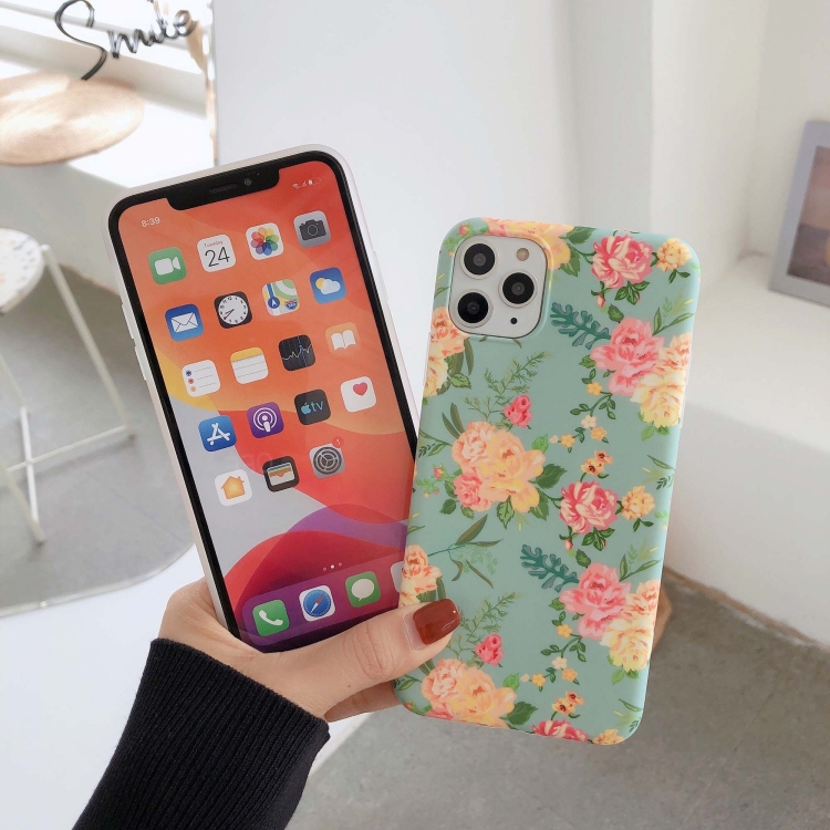Painted IMD Frosted White Edge TPU Phone Case For iPhone 11 Pro Max(Pink)