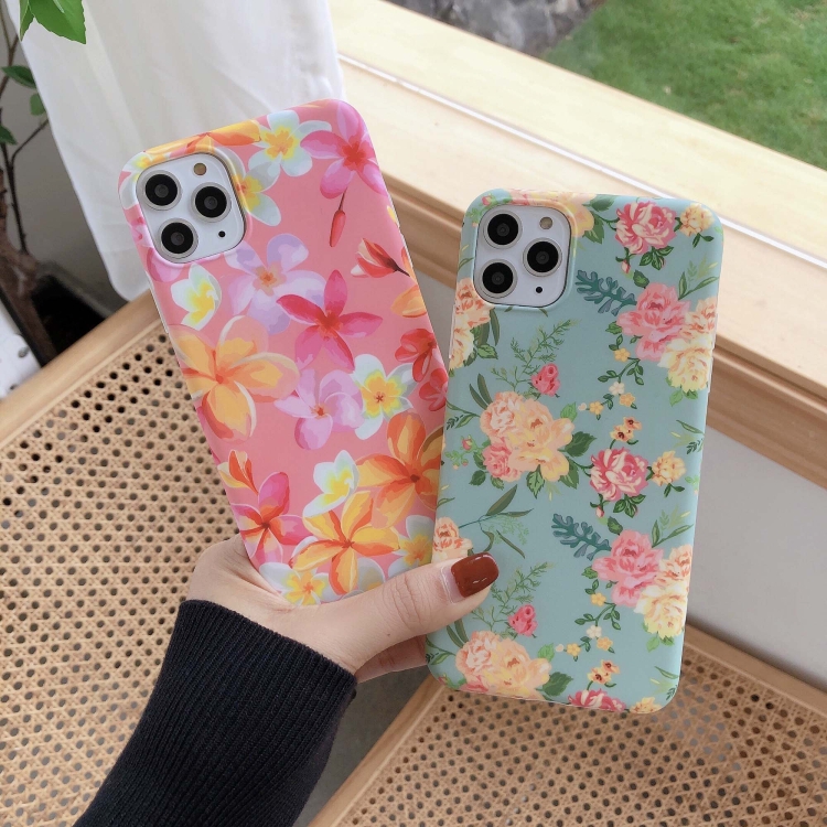 Painted IMD Frosted White Edge TPU Phone Case For iPhone 11 Pro Max(Pink)