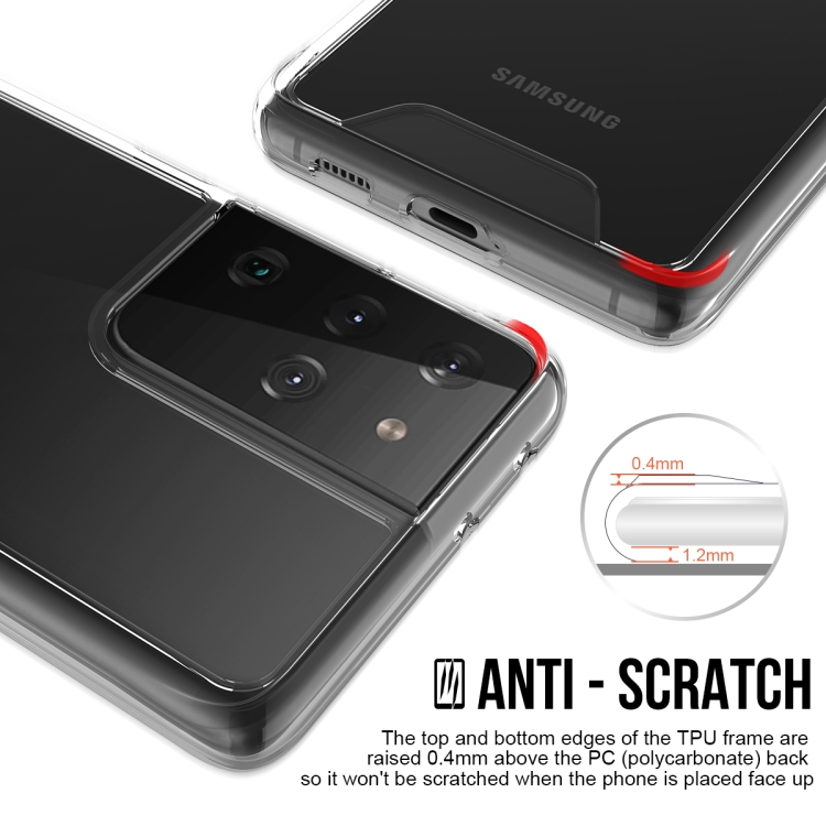For Samsung Galaxy S21 Ultra 5G Scratchproof TPU + Acrylic Space Protective Case(Transparent) For Samsung Galaxy S21 Ultra 5G Scratchproof TPU + Acrylic Space Protective Case(Transparent)