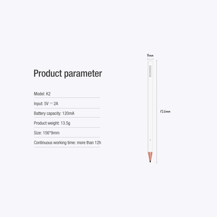NILLKIN Crayon K2 Dedicated Capacitive Stylus Pen for iPad NILLKIN Crayon K2 Dedicated Capacitive Stylus Pen for iPad