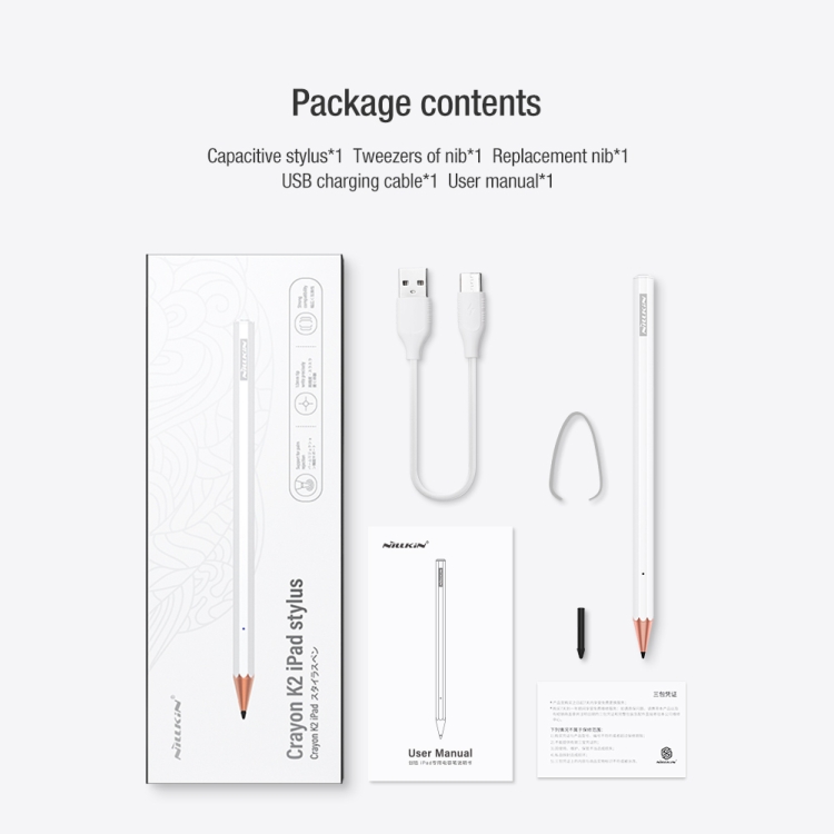 NILLKIN Crayon K2 Dedicated Capacitive Stylus Pen for iPad NILLKIN Crayon K2 Dedicated Capacitive Stylus Pen for iPad