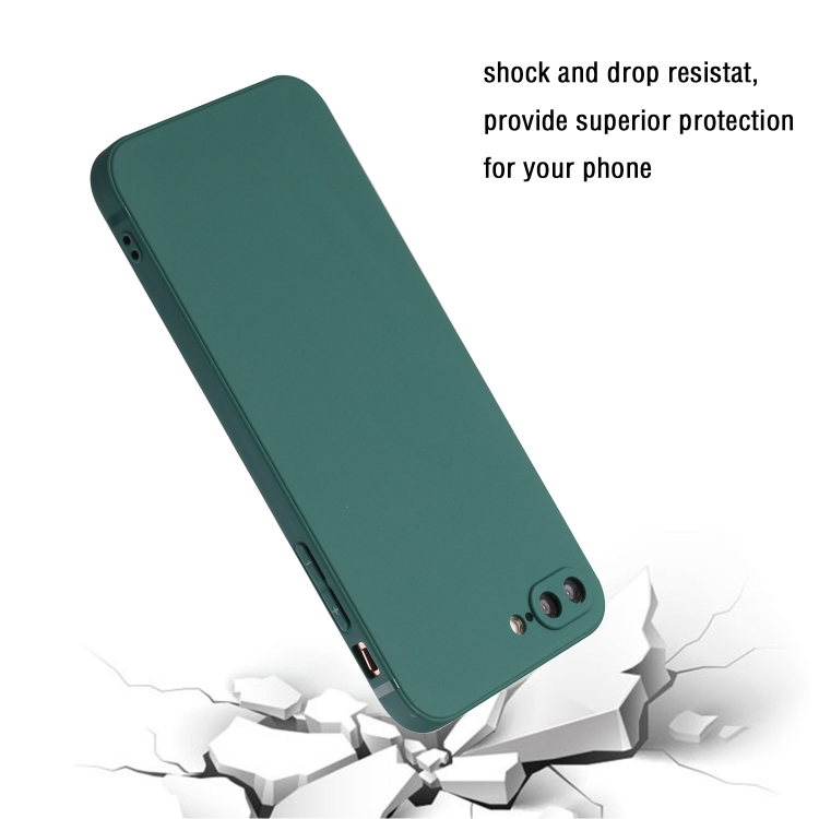 Straight Edge Solid Color TPU Shockproof Case For iPhone 7 Plus / 8 Plus(Dark Night Green) Straight Edge Solid Color TPU Shockproof Case For iPhone 7 Plus / 8 Plus(Dark Night Green)