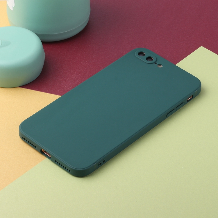 Straight Edge Solid Color TPU Shockproof Case For iPhone 7 Plus / 8 Plus(Dark Night Green) Straight Edge Solid Color TPU Shockproof Case For iPhone 7 Plus / 8 Plus(Dark Night Green)