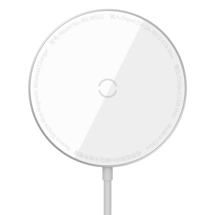 Baseus WXJK-F02 Simple Mini Magnetic Magsafe Wireless Charger for iPhone 15 / 14 / 13 12 Series Mobile Phones(White) Baseus WXJK-F02 Simple Mini Magnetic Magsafe Wireless Charger for iPhone 15 / 14 / 13 12 Series Mobile Phones(White)