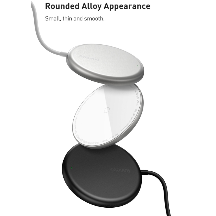 Baseus WXJK-F02 Simple Mini Magnetic Magsafe Wireless Charger for iPhone 15 / 14 / 13 12 Series Mobile Phones(White) Baseus WXJK-F02 Simple Mini Magnetic Magsafe Wireless Charger for iPhone 15 / 14 / 13 12 Series Mobile Phones(White)