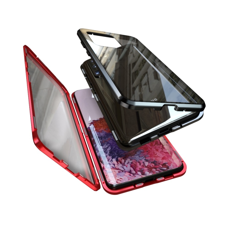 For Samsung Galaxy S20 FE Magnetic Metal Frame Double-sided Tempered Glass Case(Black) For Samsung Galaxy S20 FE Magnetic Metal Frame Double-sided Tempered Glass Case(Black)