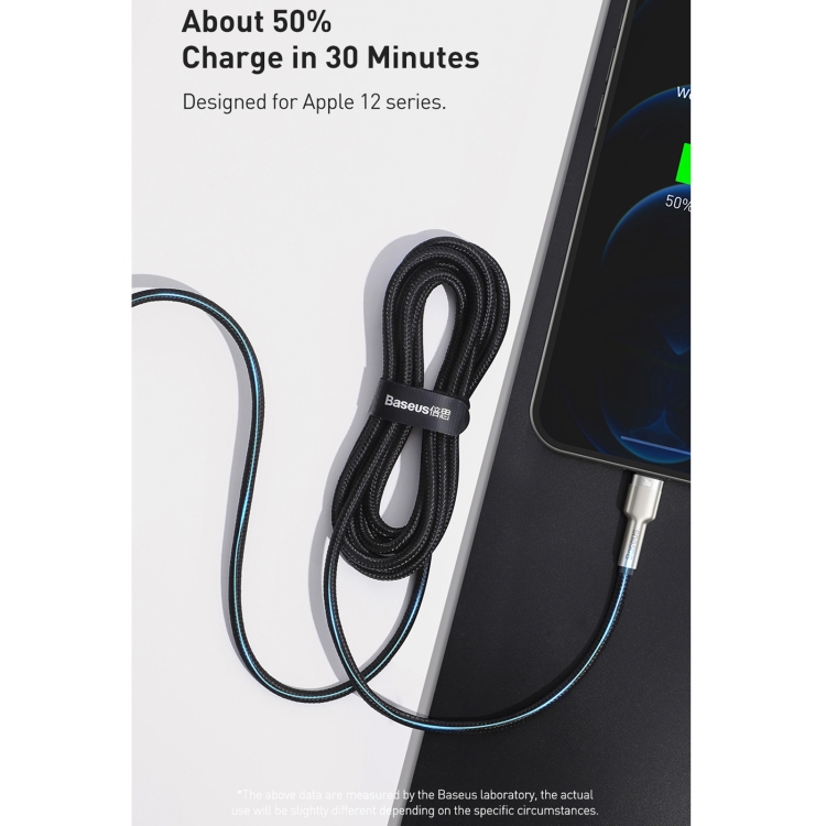 Baseus CATLJK-A02 Cafule Series 20W Type-C / USB-C to 8 Pin PD Metal Charging Data Cable, Length:1m(White) Baseus CATLJK-A02 Cafule Series 20W Type-C / USB-C to 8 Pin PD Metal Charging Data Cable, Length:1m(White)