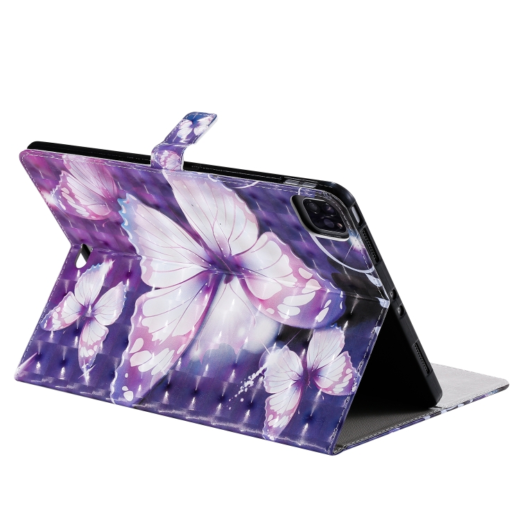 3D Painted Pattern Horizontal Flip Leather Case with Holder & Card Slots & Wallet & Sleep / Wake-up Function For iPad Air 2022 / 2020 10.9 /iPad Pro 11 2020 / 2018(Purple Butterfly) 3D Painted Pattern Horizontal Flip Leather Case with Holder & Card Slots & Wallet & Sleep / Wake-up Function For iPad Air 2022 / 2020 10.9 /iPad Pro 11 2020 / 2018(Purple Butterfly)