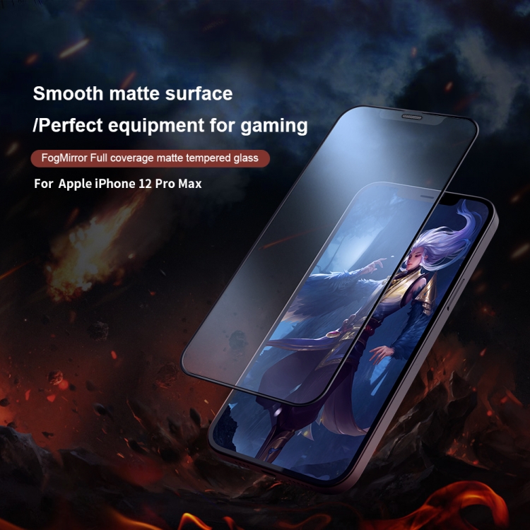 For iPhone 12 Pro Max NILLKIN FogMirror Full Coverage Mate Tempered Glass Film For iPhone 12 Pro Max NILLKIN FogMirror Full Coverage Mate Tempered Glass Film