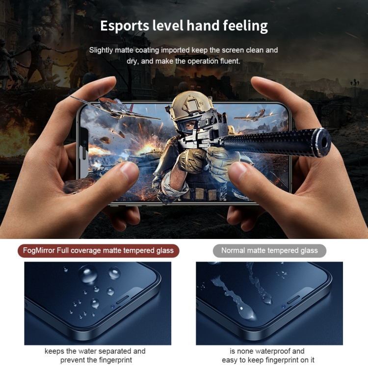 For iPhone 12 Pro Max NILLKIN FogMirror Full Coverage Mate Tempered Glass Film For iPhone 12 Pro Max NILLKIN FogMirror Full Coverage Mate Tempered Glass Film