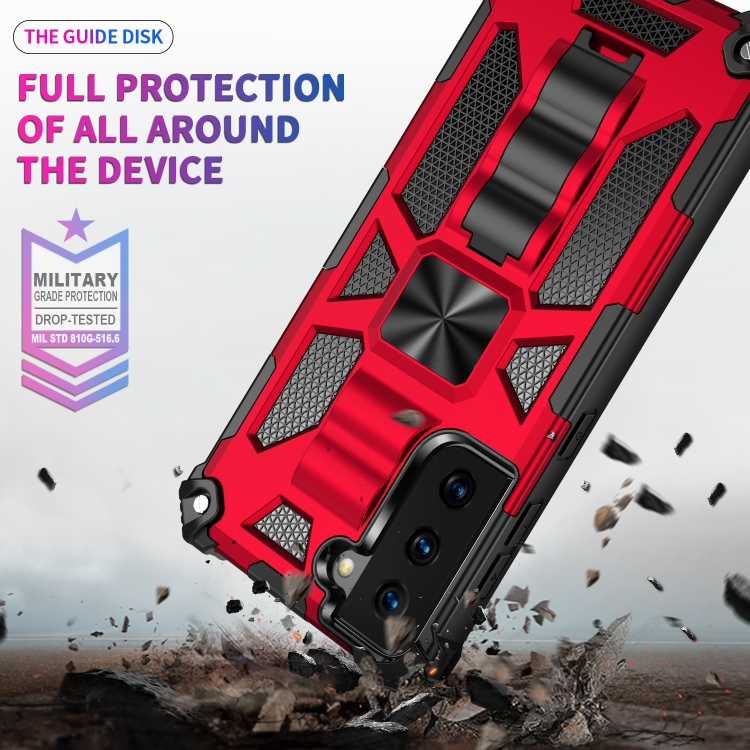 For Samsung Galaxy S21 5G Shockproof TPU + PC Magnetic Protective Case with Holder(Black) For Samsung Galaxy S21 5G Shockproof TPU + PC Magnetic Protective Case with Holder(Black)