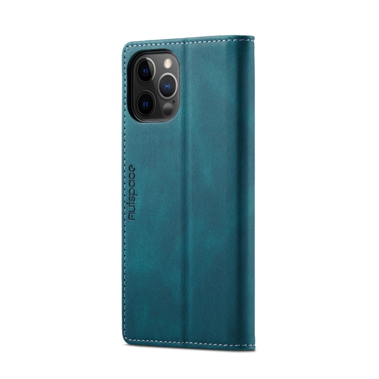 For iPhone 12 / 12 Pro AutSpace A01 Retro Skin-feel Crazy Horse Texture Horizontal Flip Leather Case with Holder & Card Slots & Wallet & RFID(Blue) For iPhone 12 / 12 Pro AutSpace A01 Retro Skin-feel Crazy Horse Texture Horizontal Flip Leather Case with Holder & Card Slots & Wallet & RFID(Blue)