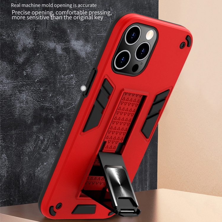 For iPhone 12 / 12 Pro 2 in 1 PC + TPU Shockproof Protective Case with Invisible Holder(Black) For iPhone 12 / 12 Pro 2 in 1 PC + TPU Shockproof Protective Case with Invisible Holder(Black)