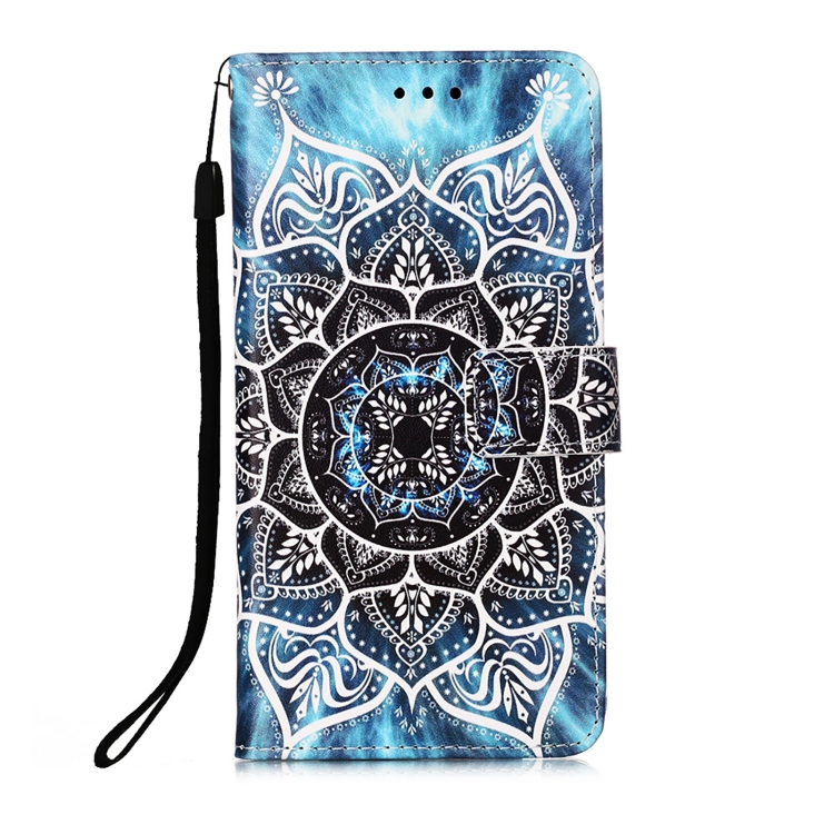 For Samsung Galaxy S21 5G 3D Painting Horizontal Flip Leather Case with Holder & Card Slot & Lanyard(Mandala)