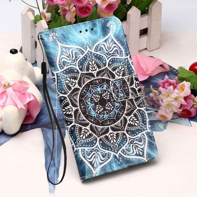 For Samsung Galaxy S21 5G 3D Painting Horizontal Flip Leather Case with Holder & Card Slot & Lanyard(Mandala)