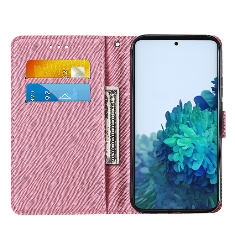 For Samsung Galaxy S21+ 5G Cross Texture Painting Pattern Horizontal Flip Leather Case with Holder & Card Slots & Wallet & Lanyard(Love Universe)